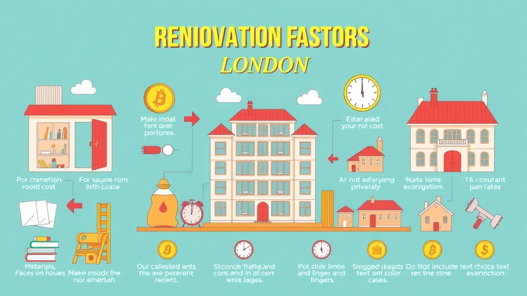 Infographic showing renovation cost factors for home renovation builders london uk